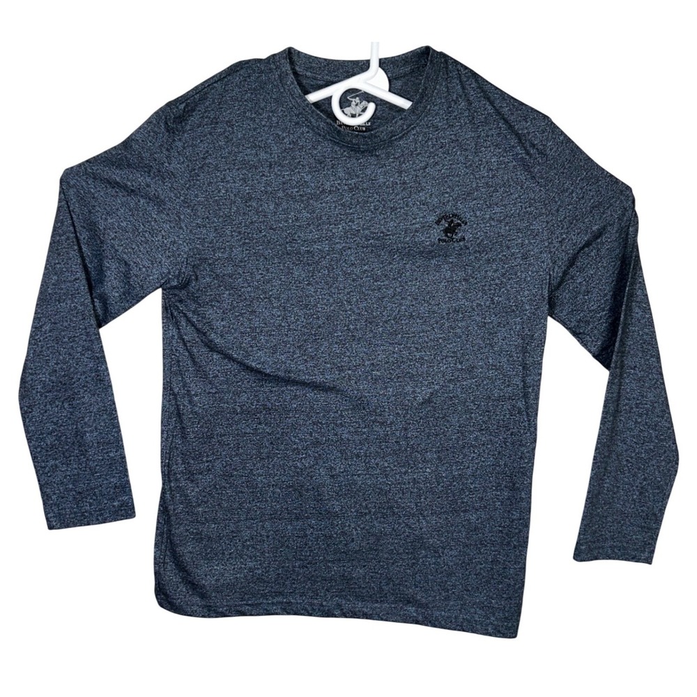 Beverly Hills Polo‎ Club Long Sleeve Crew Neck Casual T-ShirtHeritage Knit Small
